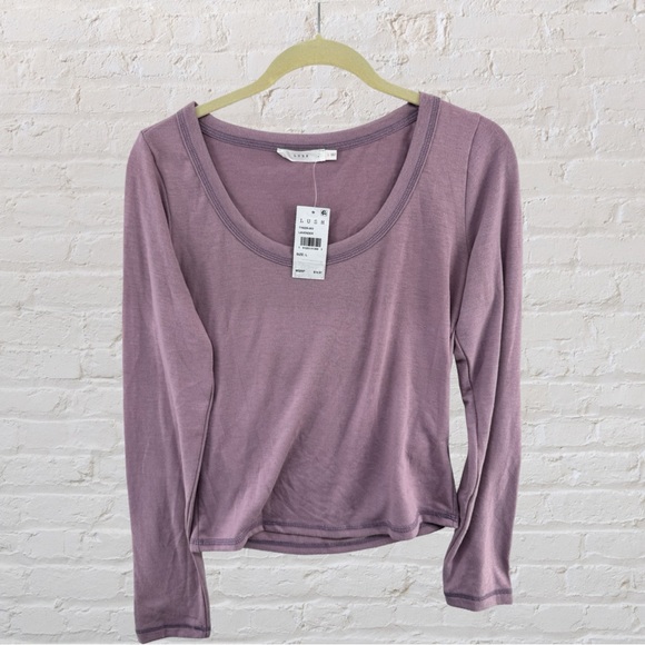 Lush Tops - Lush Lavender Long Sleeve Top
